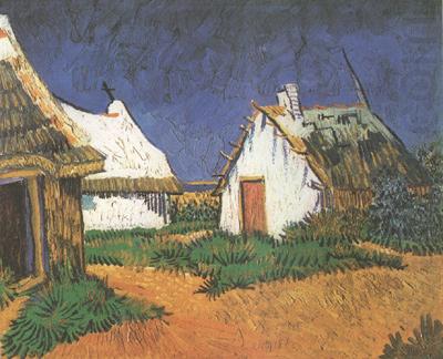 Vincent Van Gogh Three White Cottages in Saintes-Maries (nn04) china oil painting image